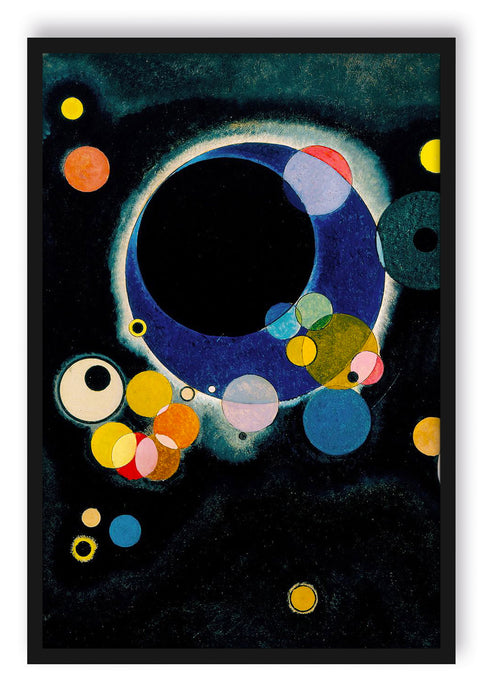 Wassily Kandinsky - Einige Kreise, Poster mit Bilderrahmen