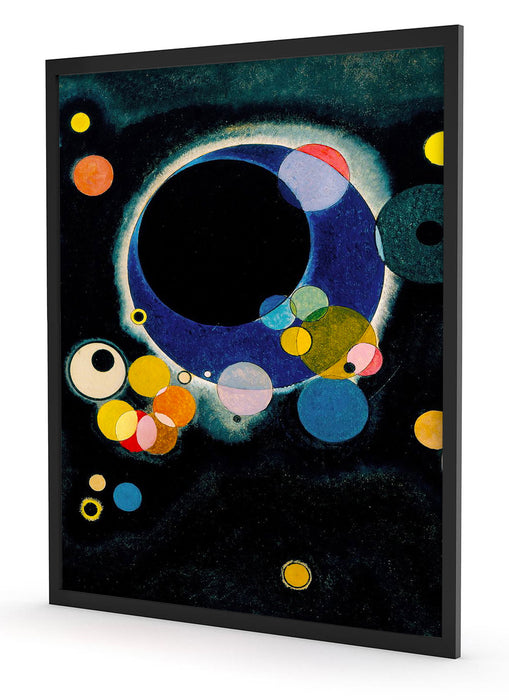 Wassily Kandinsky - Einige Kreise, Poster mit Bilderrahmen