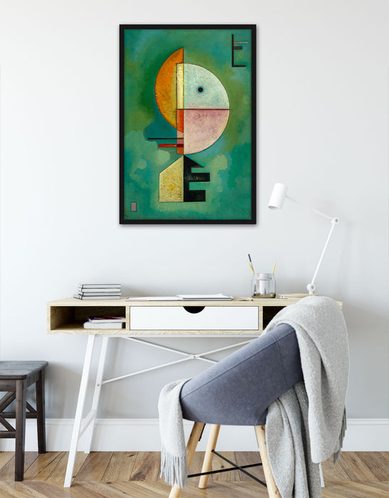 Wassily Kandinsky - Empor, Poster mit Bilderrahmen