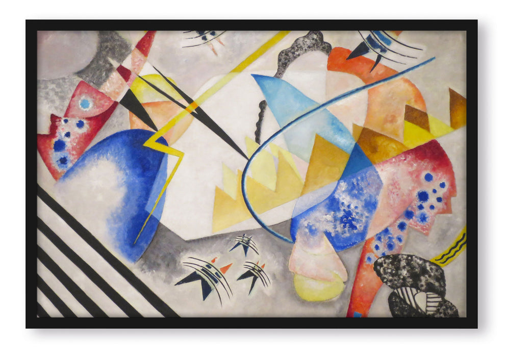 Pixxprint Wassily Kandinsky - Weißes Zentrum, Poster mit Bilderrahmen