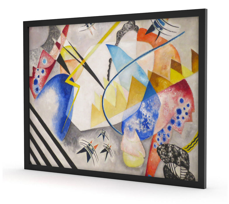 Wassily Kandinsky - Weißes Zentrum, Poster mit Bilderrahmen