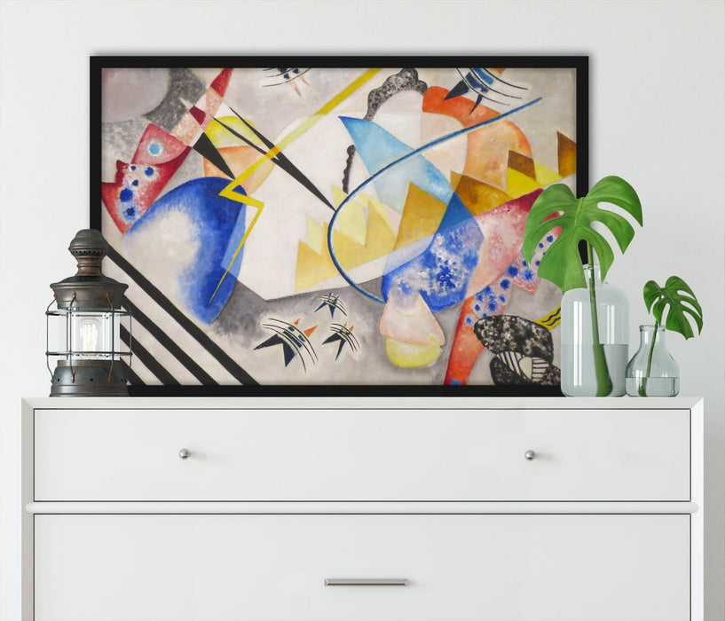Wassily Kandinsky - Weißes Zentrum, Poster mit Bilderrahmen