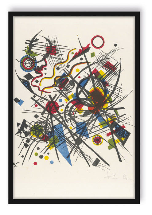 Wassily Kandinsky - Lithographie für die vierte, Poster mit Bilderrahmen