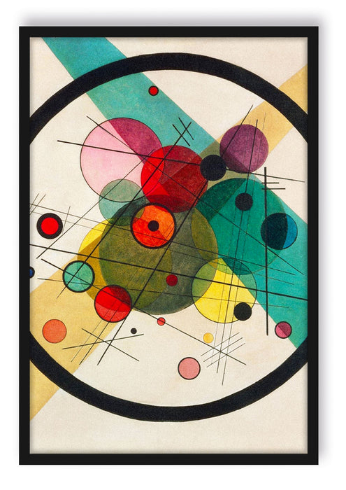 Wassily Kandinsky - Kreise in einem Kreis, Poster mit Bilderrahmen