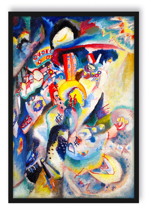 Wassily Kandinsky - Moskau II, Poster mit Bilderrahmen