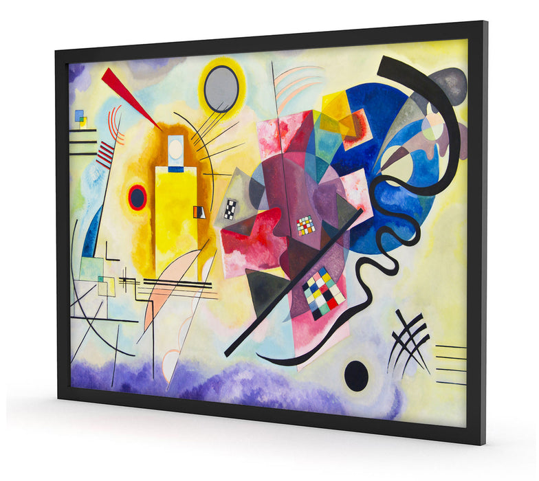 Wassily Kandinsky - Gelb-Rot-Blau, Poster mit Bilderrahmen
