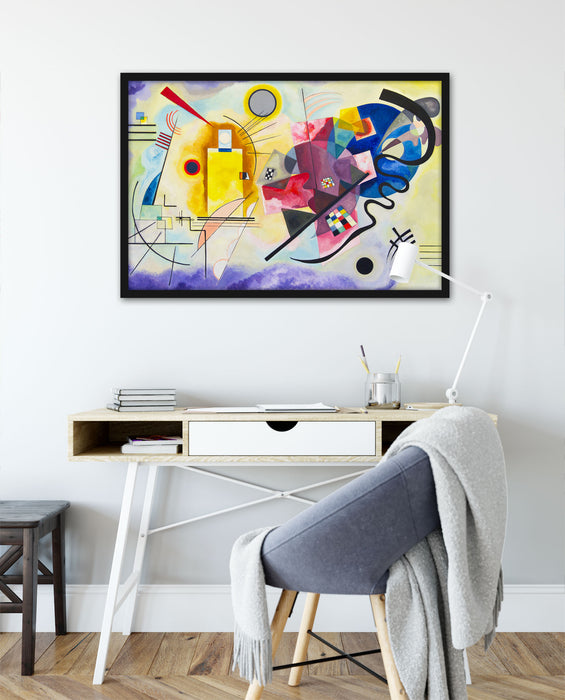 Wassily Kandinsky - Gelb-Rot-Blau, Poster mit Bilderrahmen