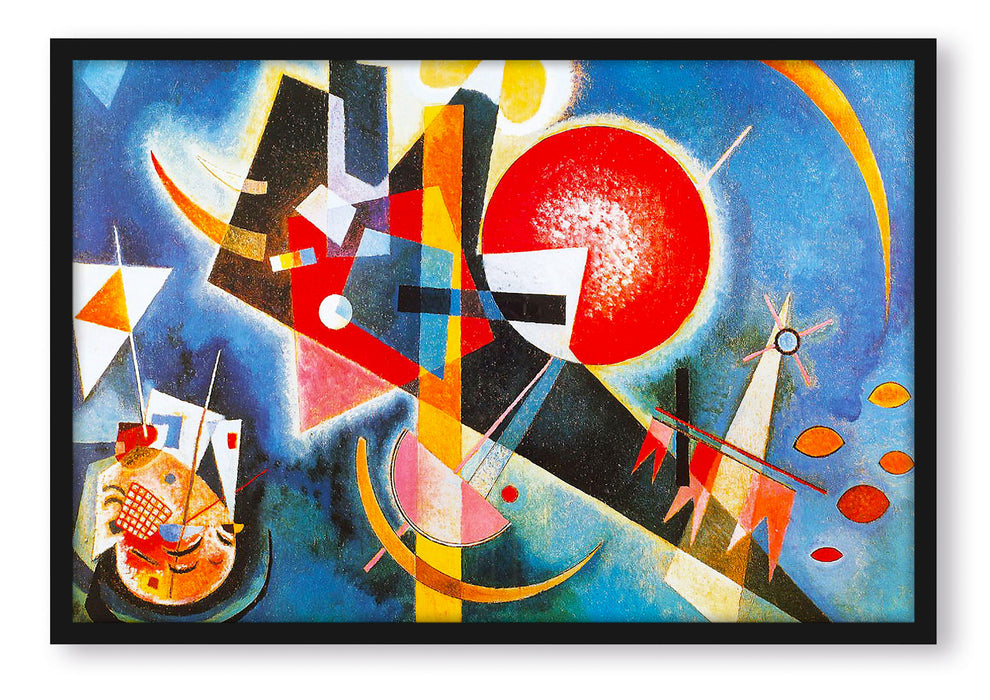 Pixxprint Wassily Kandinsky - Im Blau, Poster mit Bilderrahmen