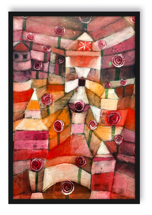 Paul Klee - Rosengarten, Poster mit Bilderrahmen