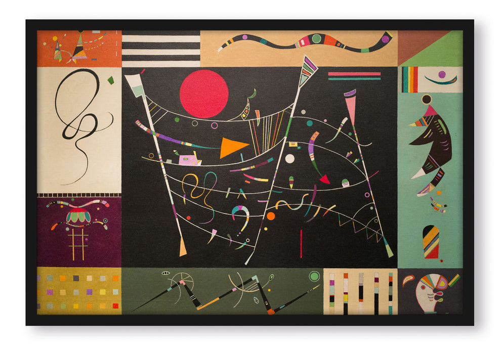 Pixxprint Wassily Kandinsky - Studie für das Ensemble, Poster mit Bilderrahmen