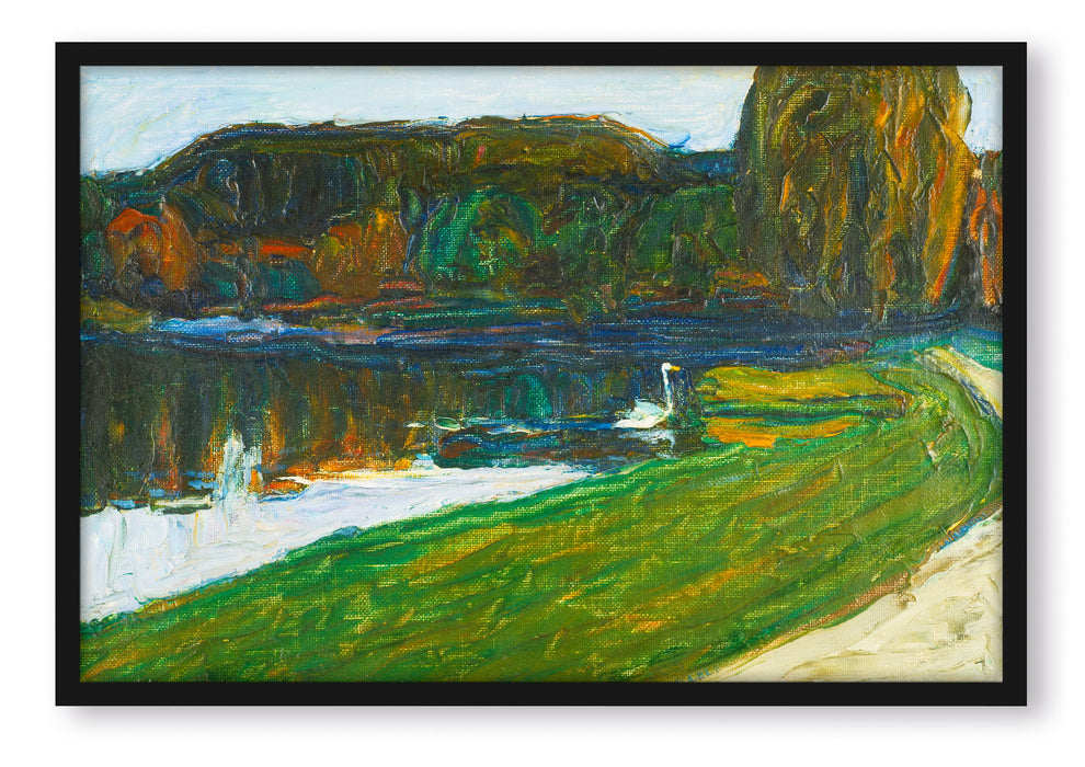 Pixxprint Wassily Kandinsky - Skizze für Abend, Poster mit Bilderrahmen