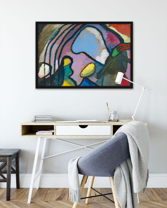 Wassily Kandinsky - Studie für Improvisation , Poster mit Bilderrahmen