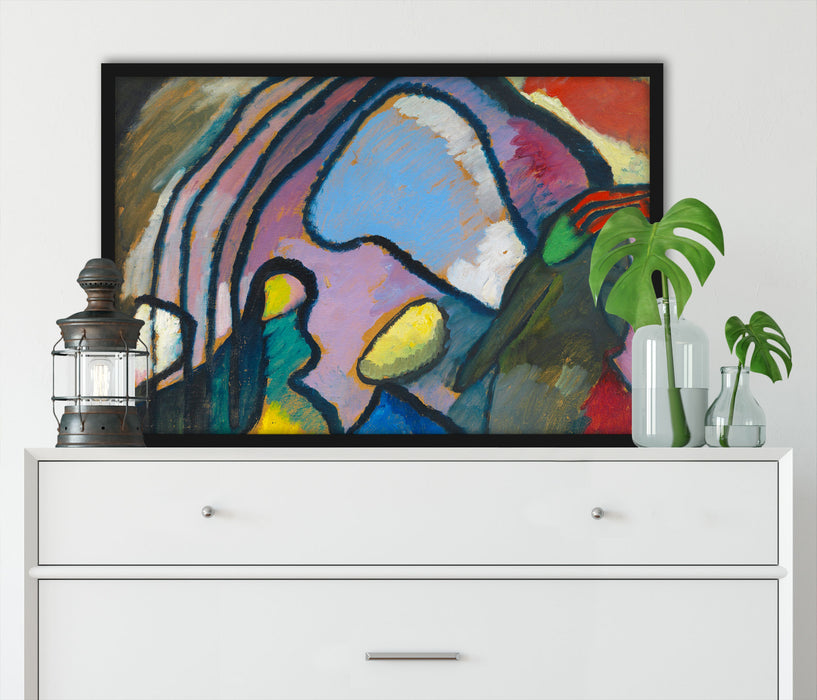 Wassily Kandinsky - Studie für Improvisation , Poster mit Bilderrahmen