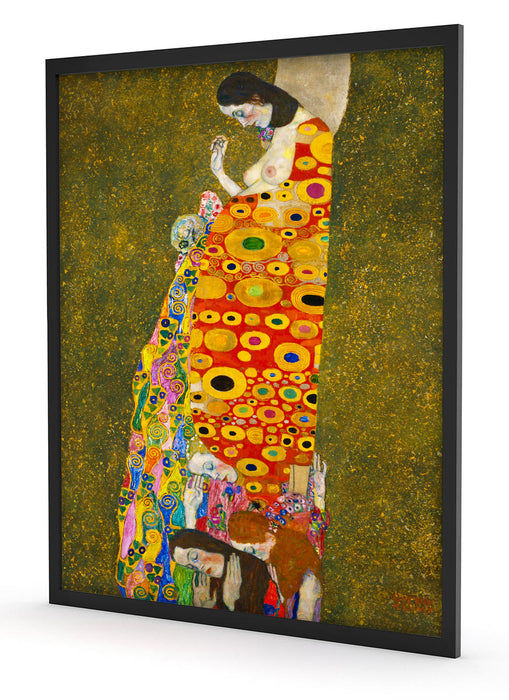 Gustav Klimt - Hoffnung II, Poster mit Bilderrahmen