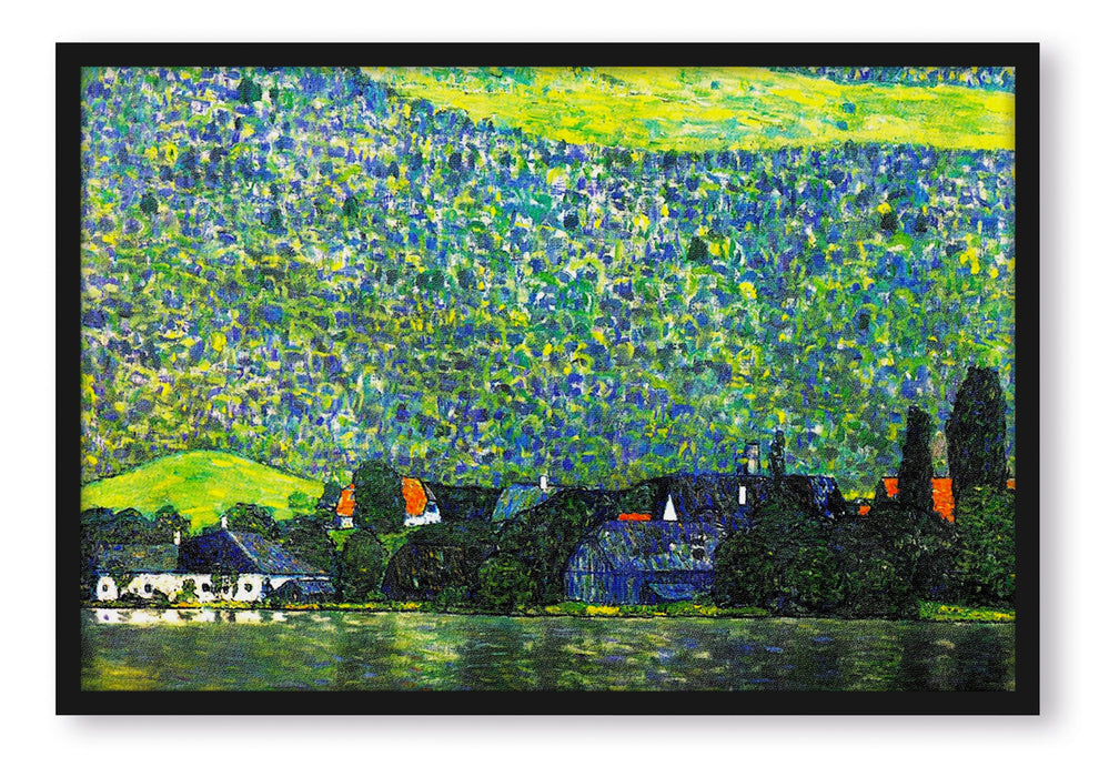 Pixxprint Gustav Klimt - Litzlberg am Attersee, Poster mit Bilderrahmen
