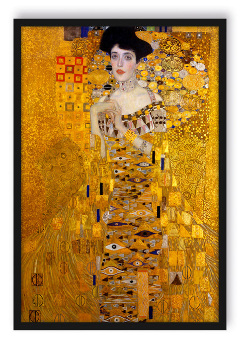 Gustav Klimt - Adele Bloch-Bauer I, Poster mit Bilderrahmen