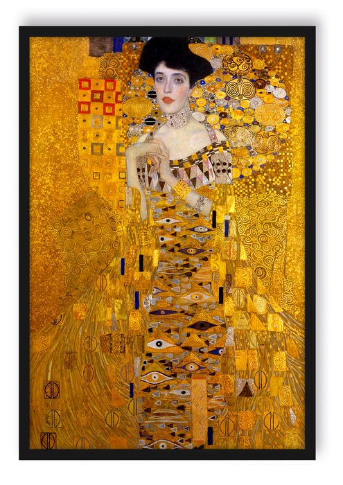 Pixxprint Gustav Klimt - Adele Bloch-Bauer I, Poster mit Bilderrahmen