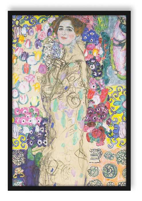 Pixxprint Gustav Klimt - Ria Munk III, Poster mit Bilderrahmen