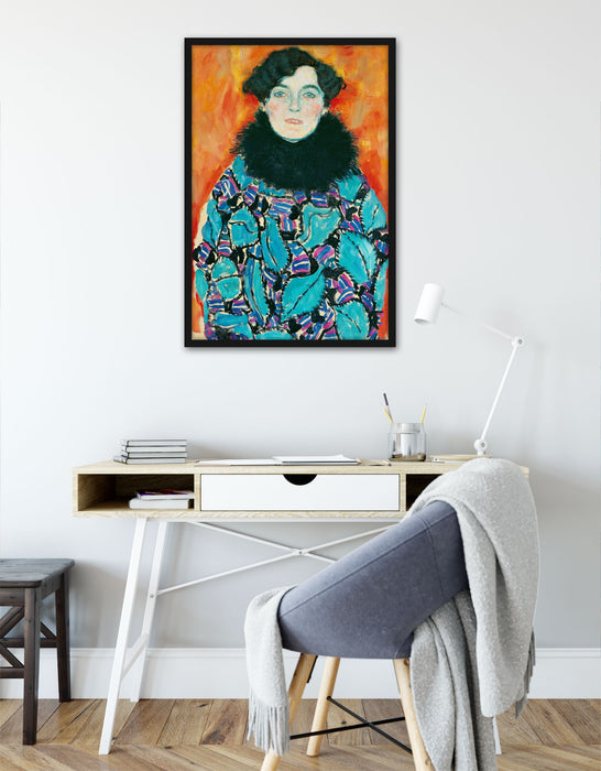 Gustav Klimt - Johanna Staude, Poster mit Bilderrahmen