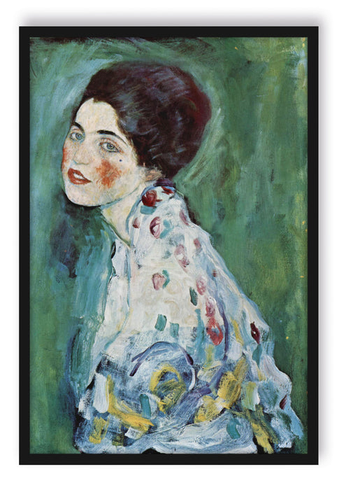 Gustav Klimt - Bildnis einer Frau, Poster mit Bilderrahmen