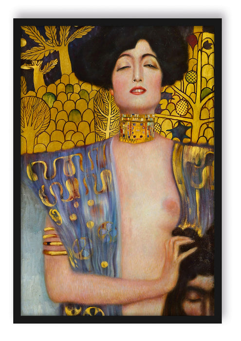 Gustav Klimt - Judith I, Poster mit Bilderrahmen