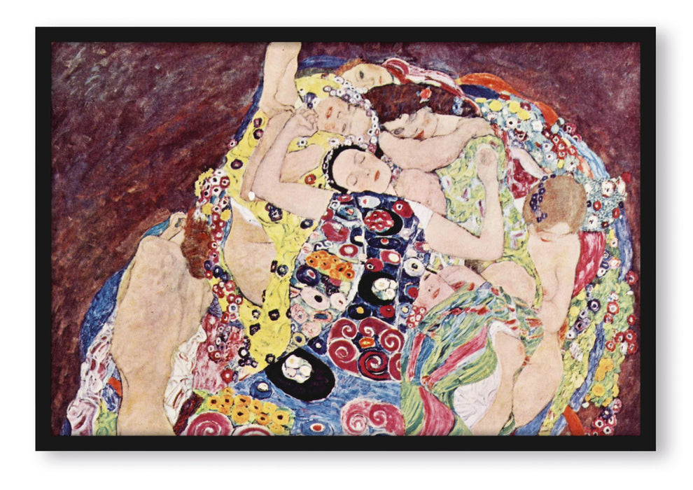 Gustav Klimt - Die Jungfrau, Poster mit Bilderrahmen