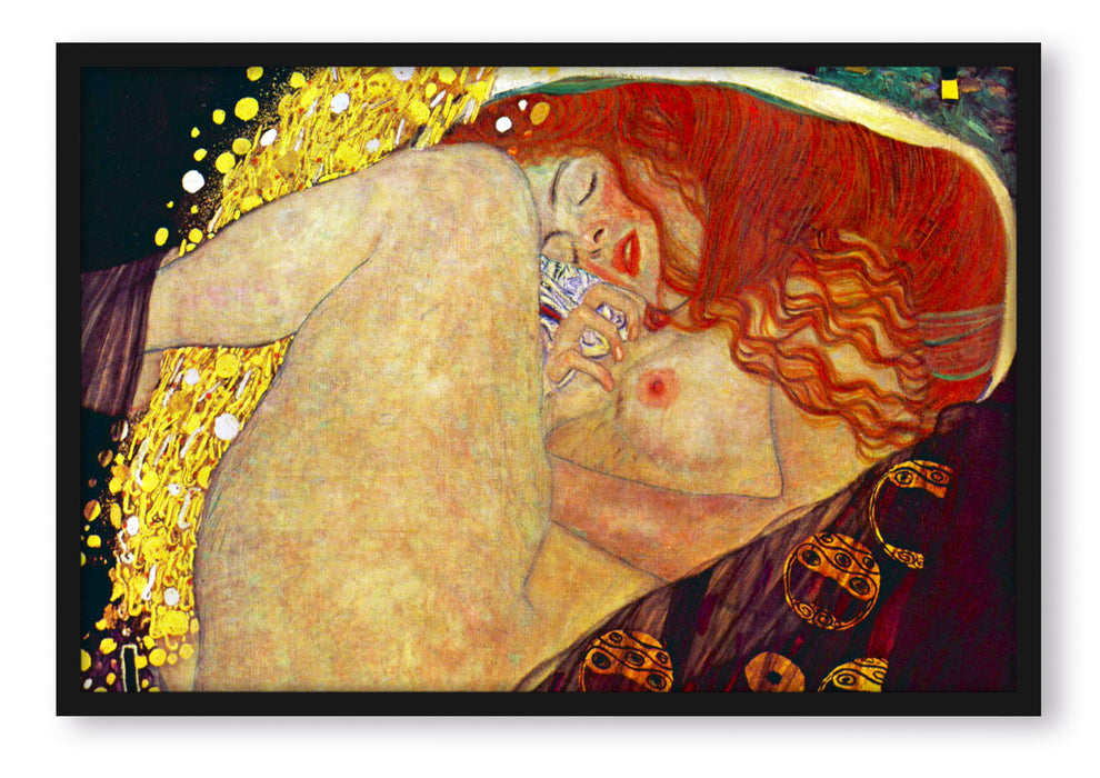Gustav Klimt - Danaë, Poster mit Bilderrahmen