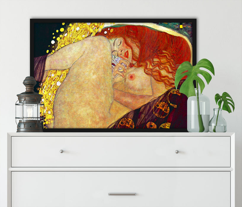 Gustav Klimt - Danaë, Poster mit Bilderrahmen