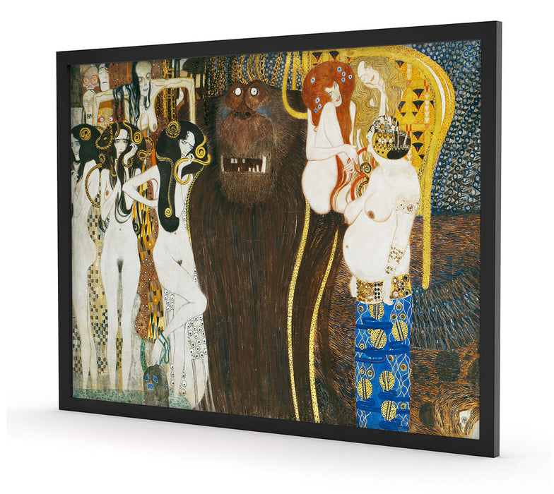 Gustav Klimt - Beethovenfries, Poster mit Bilderrahmen