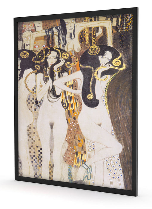 Gustav Klimt - Beethovenfrieslinker Teil, Poster mit Bilderrahmen