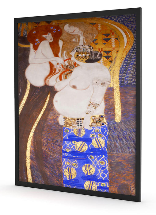 Gustav Klimt - Beethovenfriesrechter Teil, Poster mit Bilderrahmen