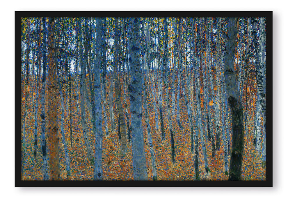 Pixxprint Gustav Klimt - Buchenwald I, Poster mit Bilderrahmen