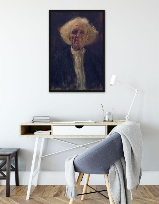 Gustav Klimt - Blinder Mann, Poster mit Bilderrahmen
