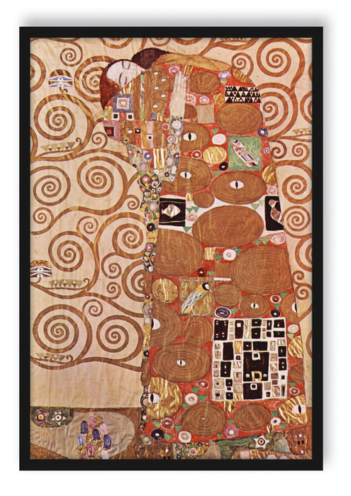 Gustav Klimt - Die Umarmung, Poster mit Bilderrahmen