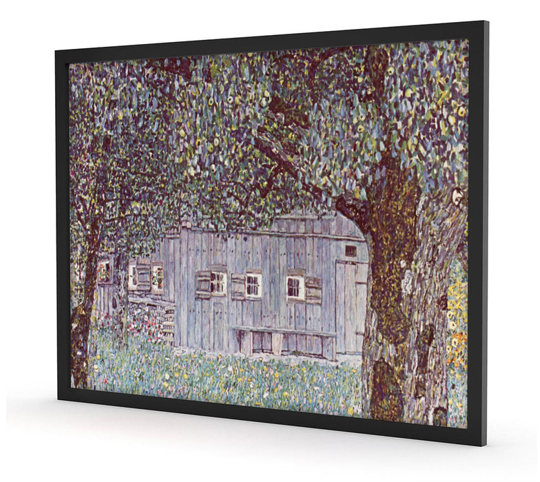 Gustav Klimt - Oberösterreichisches Bauernhaus, Poster mit Bilderrahmen