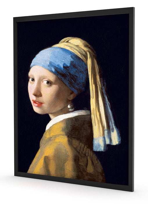 Johannes Vermeer - Mädchen mit dem Perlenohrring, Poster mit Bilderrahmen