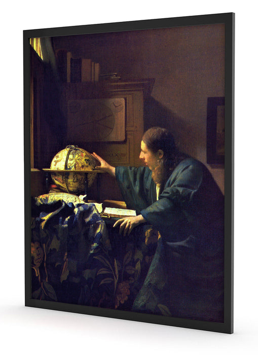 Johannes Vermeer - Der Astronom, Poster mit Bilderrahmen