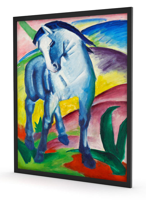 Franz Marc - Blaues Pferd, Poster mit Bilderrahmen