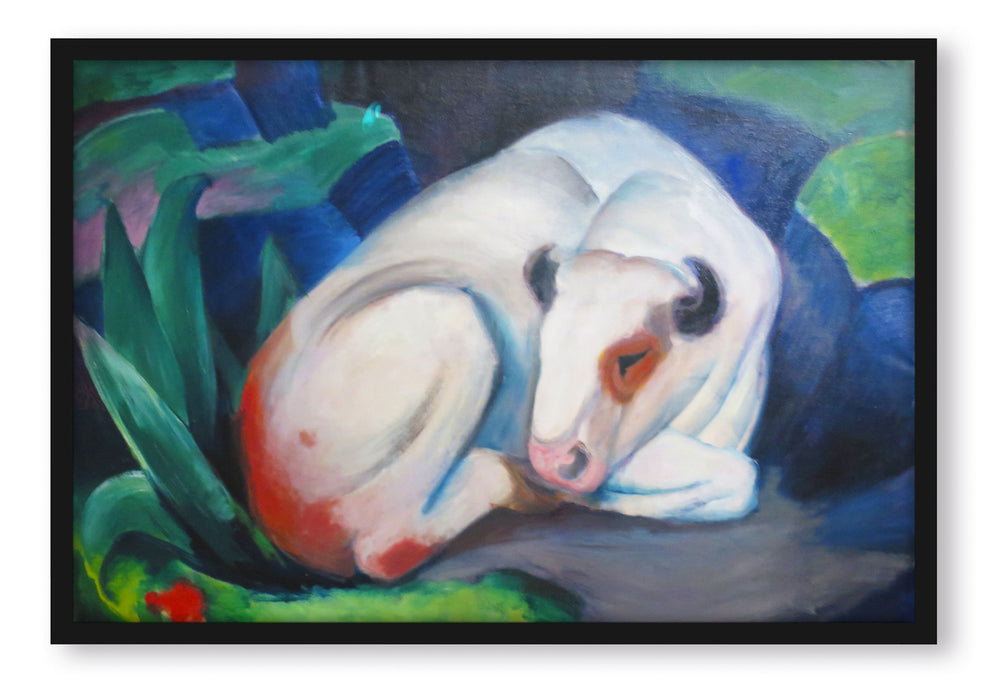 Pixxprint Franz Marc - Der Stier, Poster mit Bilderrahmen