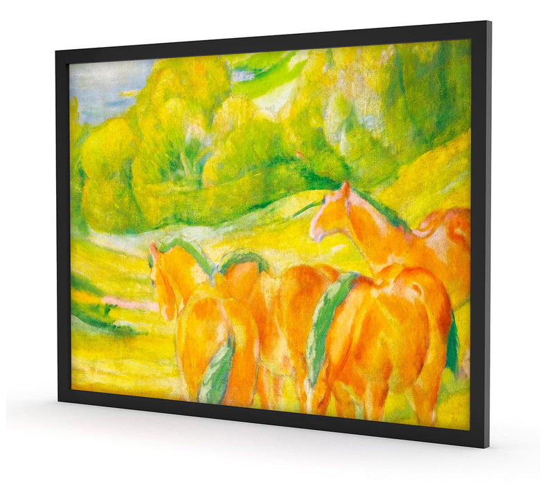 Franz Marc - Große Landschaft I, Poster mit Bilderrahmen
