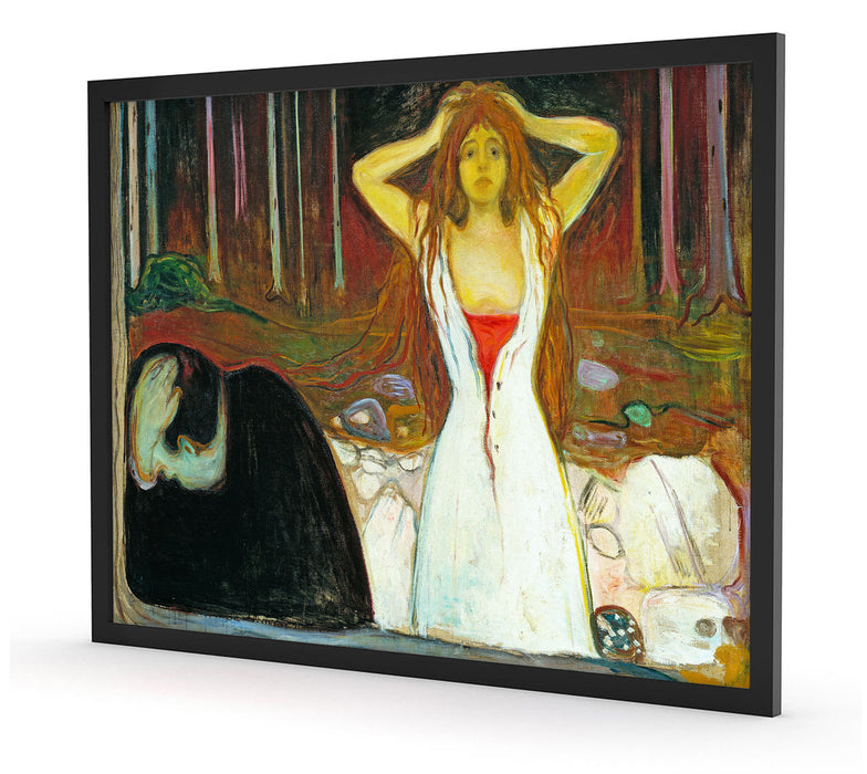 Edvard Munch - Asche, Poster mit Bilderrahmen
