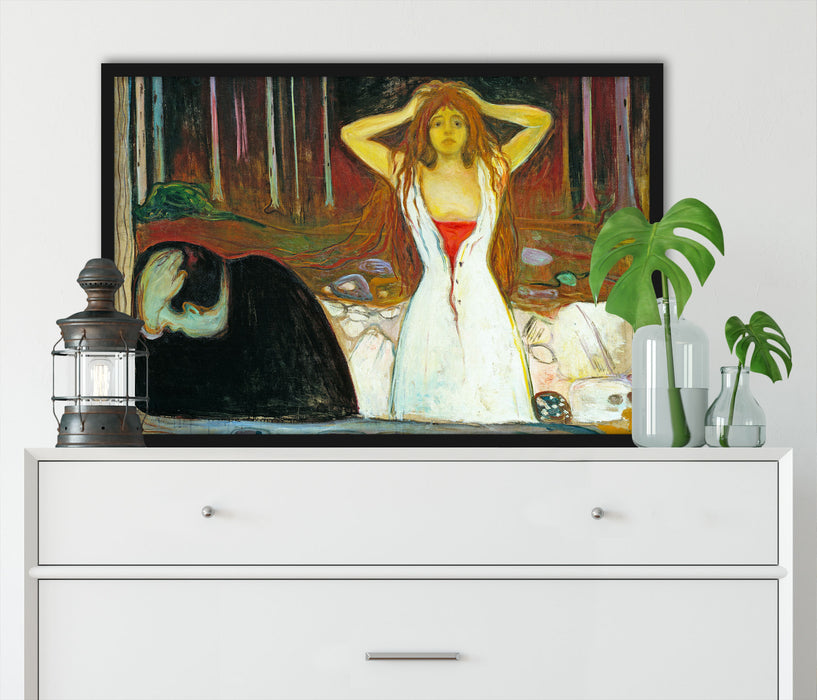 Edvard Munch - Asche, Poster mit Bilderrahmen