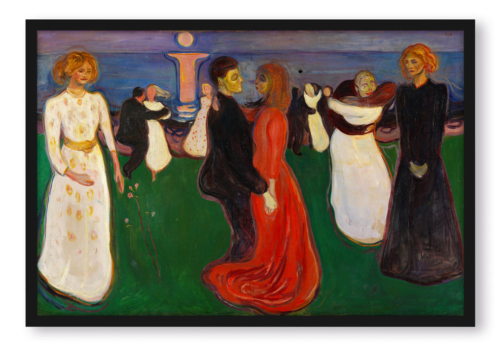 Edvard Munch - Tanz des Lebens, Poster mit Bilderrahmen