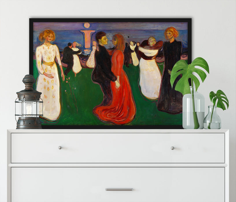 Edvard Munch - Tanz des Lebens, Poster mit Bilderrahmen
