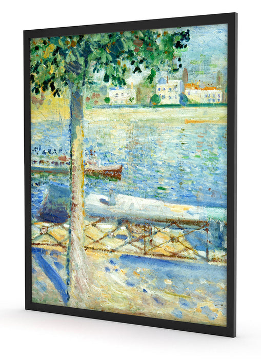 Edvard Munch - Die Seine bei Saint-Cloud, Poster mit Bilderrahmen