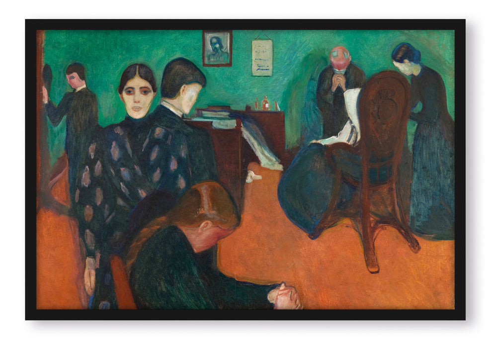 Edvard Munch - Der Tod im Krankenzimmer, Poster mit Bilderrahmen