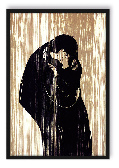 Pixxprint Edvard Munch - Kuss IV, Poster mit Bilderrahmen