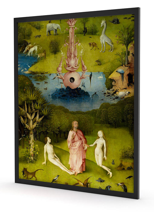 Hieronymus Bosch - Der Garten der Lüste I, Poster mit Bilderrahmen