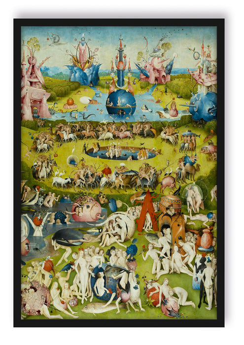 Pixxprint Hieronymus Bosch - Der Garten der Lüste II, Poster mit Bilderrahmen