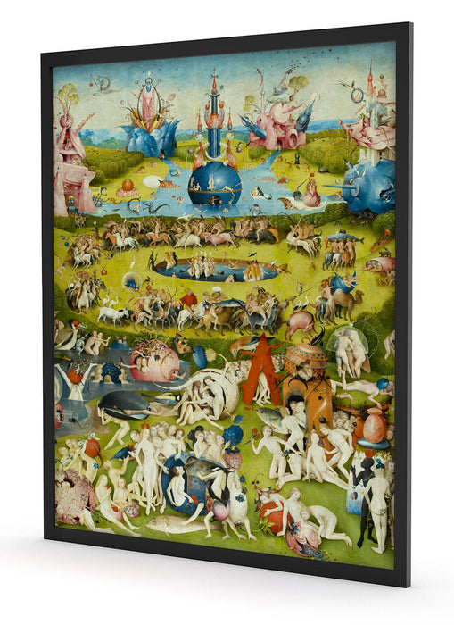 Hieronymus Bosch - Der Garten der Lüste II, Poster mit Bilderrahmen